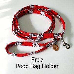 🐶 3 for $15 * Pablo Red Corduroy Fabric Dog Leash